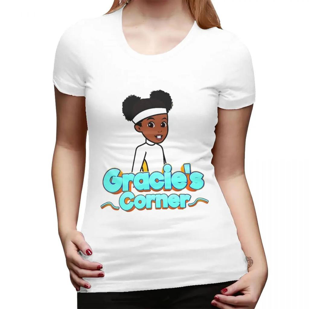 Gracies Family Corner Cute Phonics Song TShirt for Women ONeck Streetwear T Shirts Womens Tees Short Summer Clothes Tops