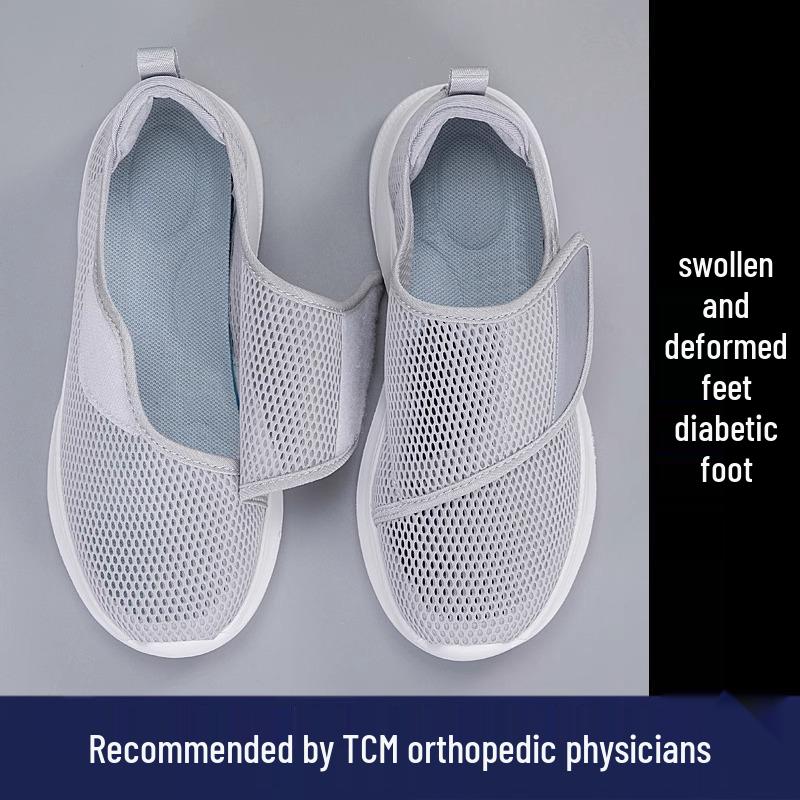 Summer Breathable Shoes for Elderly with Swollen Feet and Hallux Valgus