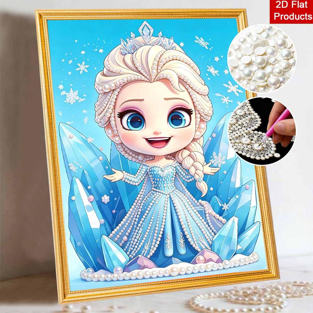 Disney Pearl Painting Elsa Childhood DIY Pearl Painting Gem Art Pearl Dot Painting Picture Crafts Adult Beginner Gifts Home Decor