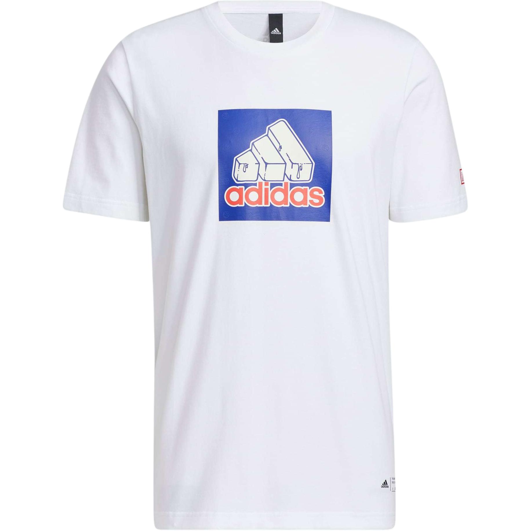 

Adidas T Shirts Men s White Crew Neck Moderate HG4880 185/104A/XL