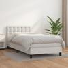 Vidaxl Continental Bed with Mattress, White, Faux Leather 90X200 Cm