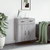 VidaXL Buffet Sonoma Grey 69.5x34x90 Cm Engineered Wood 827978