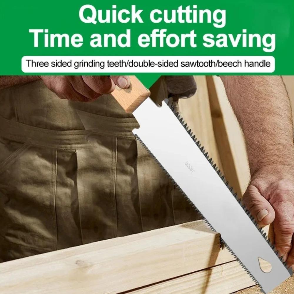 Japanese Style Hand Saw Single/Double Sided Fine Tooth Wood Saw SK5 Steel Flexible Hand Saw Garden Hand Tool for Woodworking