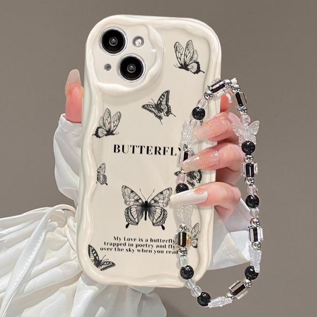 Anwendbar auf Apple 14 Handyhülle Iphone15promax Vollbild Schmetterlingskette 13 Silikon Vollverpackung 12 Sturzsicher Xs