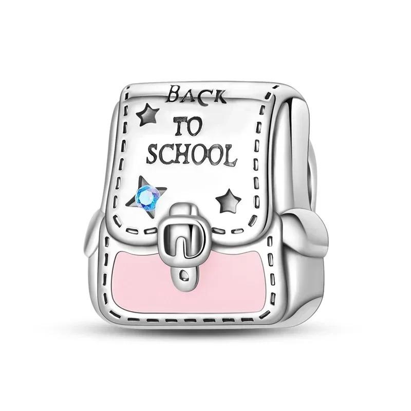 925 Silver Jellyfish Pendant Bead Sparkling Purple Charm for DIY Bracelet Jewelry Accessories Birthday Gift