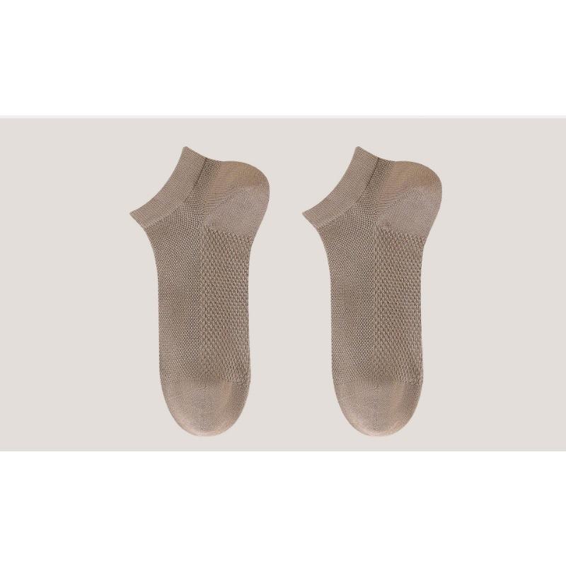 Summer Low-top Long-staple Cotton Men's Short Socks, Pure Cotton, Summer Breathable, Deodorizing, Sweat-absorbing, Solid Color, Sporty and Casual