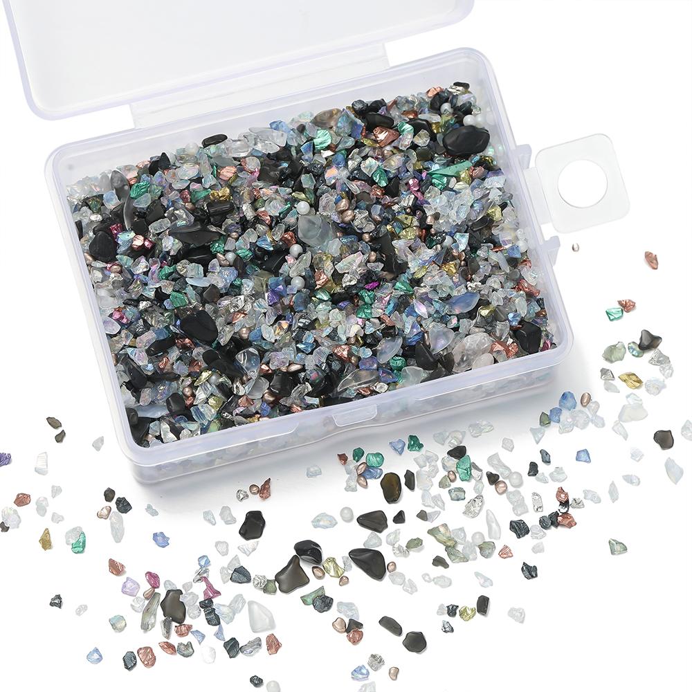 1Box 50g Mix Style Broken Glass Stones Resin Fillings For Epoxy Resin Mold Crafts Nail Art Decorations Handmade Jewelry Making