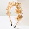 Neues Heavy Industry Blumen-Stirnband Goldfarbe Party-Kopfschmuck Braut-Stirnband Schmuck Geschenk Blumen-Haarbänder Ballparty