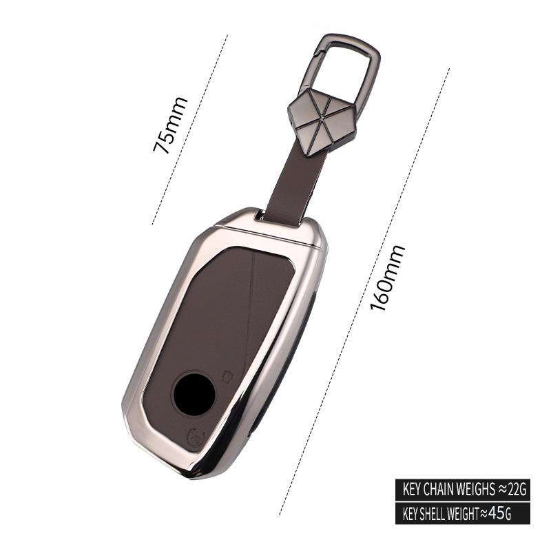 Styling Mouldings Cortex Car Remote Smart Key Fob Case Cover Shell Holder Bag with Keychain For BMW 7 Series XM IX I7 X7 G07 202