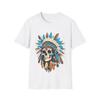 Native American Pride Graphic Tee - American Indian Skull with Headdress