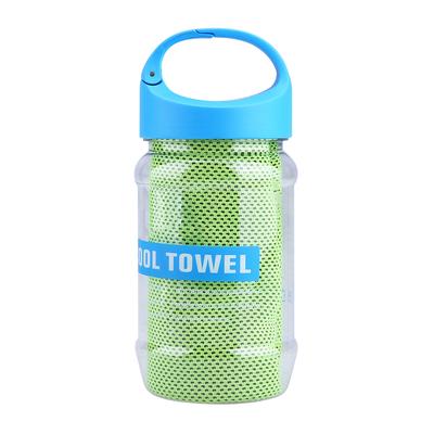 Super Breathable Cooling Effect Towel with Storage Bottle for Sports Gym Workout (Light Green)