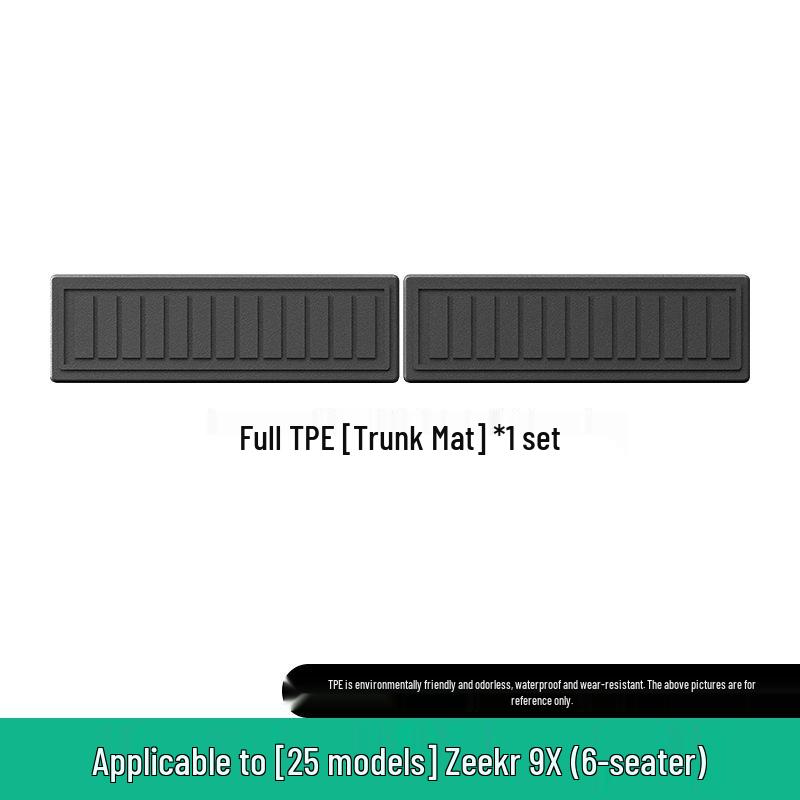 2025 Zeekr 9X Всепогодные коврики TPE для пола и багажника Trunk Partition (6 Seats)