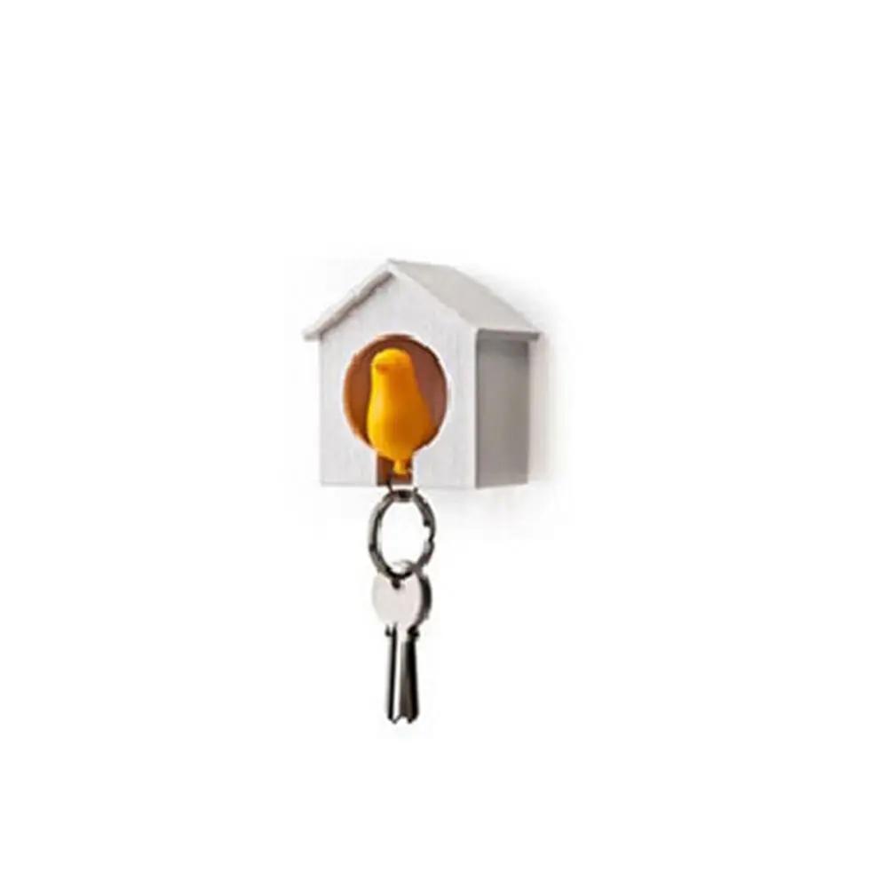 Likable Plastic Sparrow Key Holder Wall Mounted  Sparrow House Keychain Decorative Bird Whistle Key Hanger Keys Birdhouse Shape