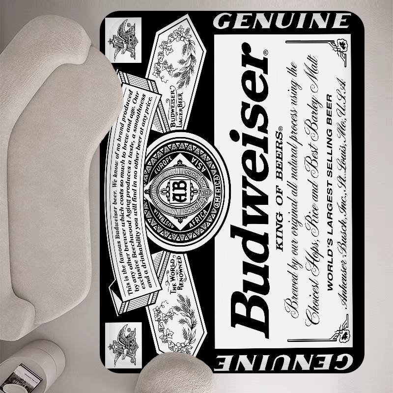 King Of Beer B-Budweiser Entrance Door Mat Washable Non-Slip Living Room Sofa Chairs Area Mat Kitchen Welcome Doormat