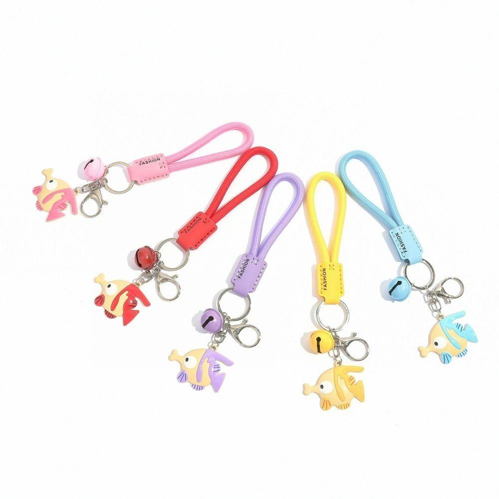 Anti-lost Clown Fish Key Chain Hand-sewn Anime Cartoon Key Charm  Ornament Accessories
