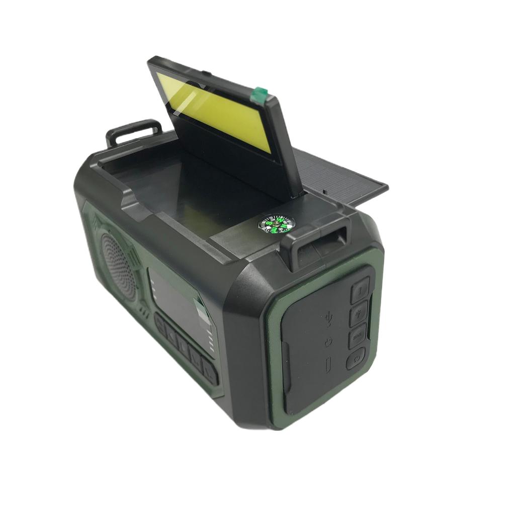 Emergency Crank Radio Portable AM FM WB Weather Radio with SOS Alert Hand Crank Solar Power 12000mAh Battery USB