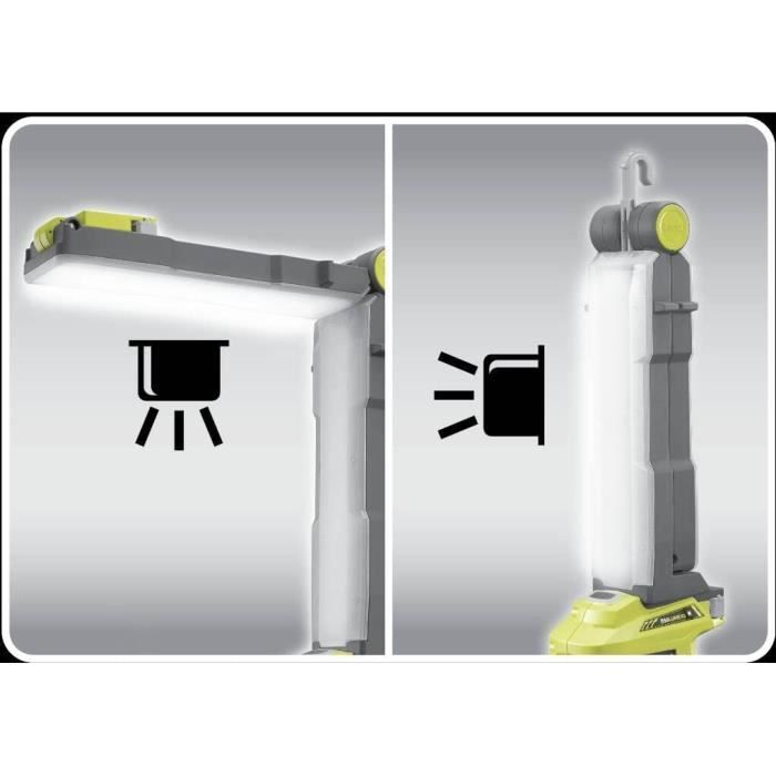 RYOBI - Lampe LED 18V ONE+- Modulable - Rabattable - 850 Lumens - R18ALF-0