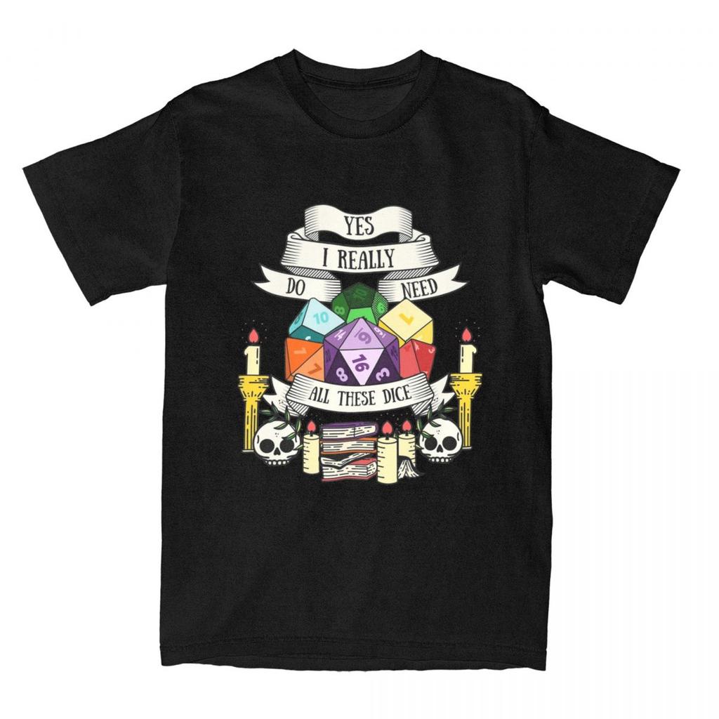 Hipster Dungeon And Dragon Dice T Shirt for Men Women 100% Cotton Dnd Game Tee Shirt Birthday Gift Clothing