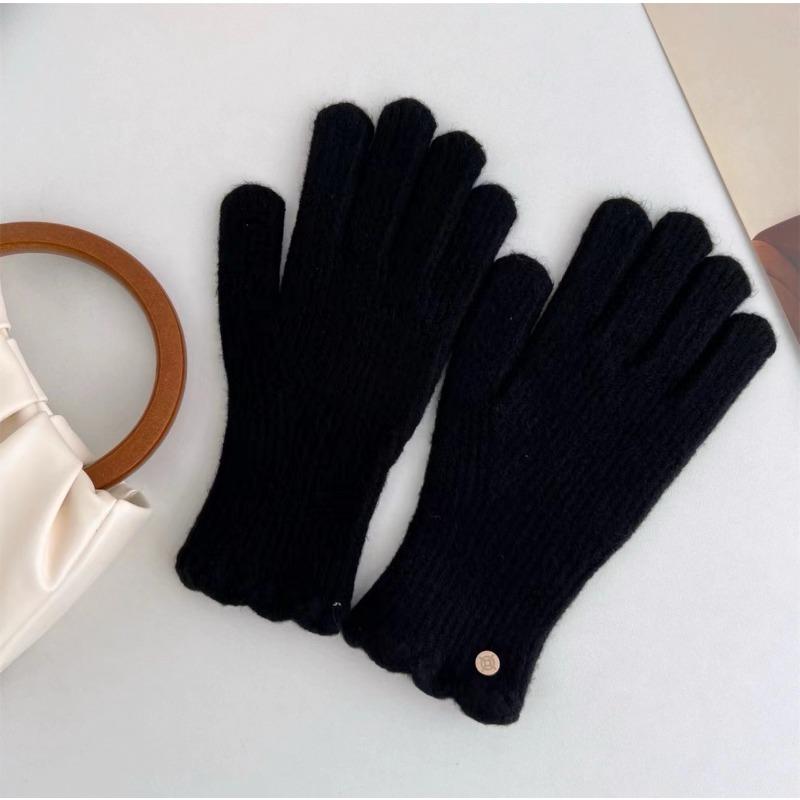 

Новые шерстяные вязаные перчатки для женщин на зиму с сенсорным экраном для защиты от холода и тепла
