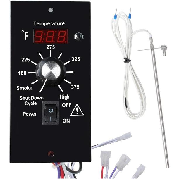 Digital Thermostat Kit Compatible with Traeger Pellet Grills BAC200 BAC388 BAC389 BAC382 Replacement Parts with LED Display Temperature Control Panel
