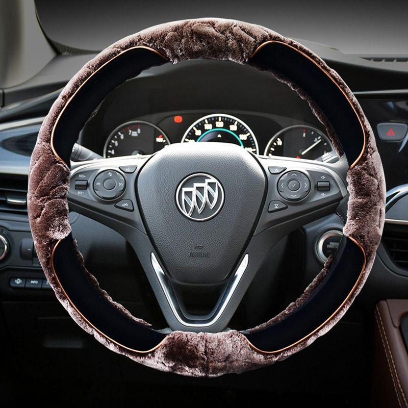 Plush Winter Steering Wheel Cover for Buick Envision, Excelle, Verano, LaCrosse, Regal, and GL8 (6-Spoke)