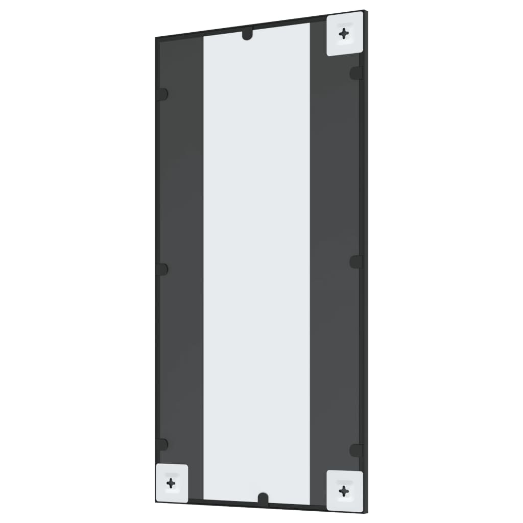 Vidaxl Wall Mirror, Black, 40X80 Cm, Rectangular, Iron