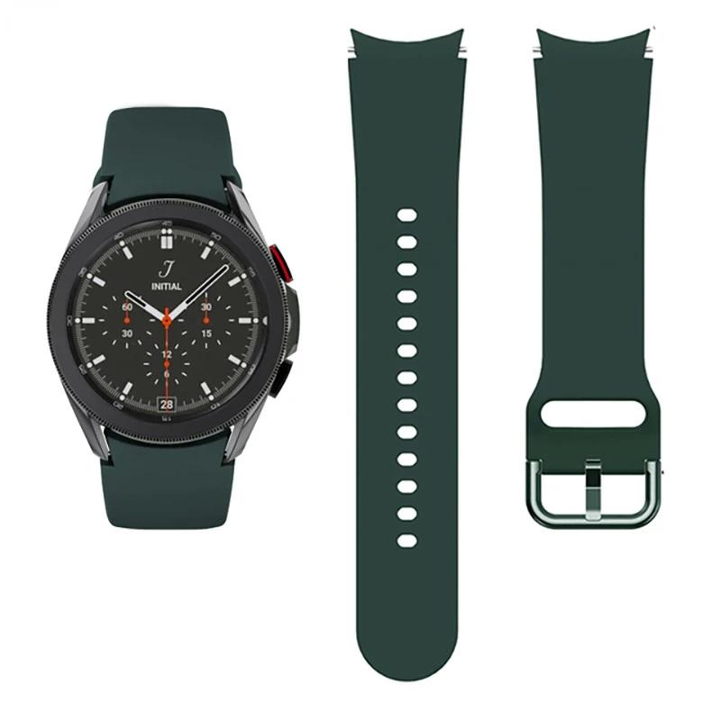 20mm Silicone Strap For Samsung Galaxy Watch 7/6/5/4 40mm 44mm Pro 45mm Bracelet Belt Galaxy Watch 6 4 Classic 47mm 46mm Correa