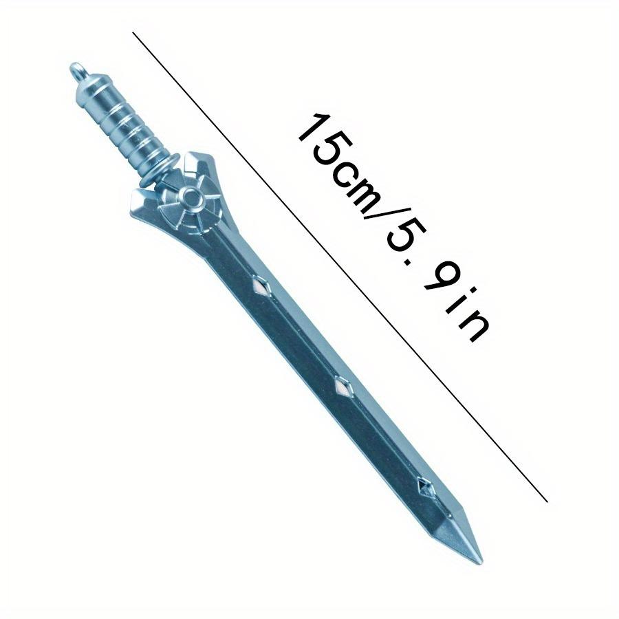 Back To School Season 10pcs 0.38mm Creative Sword Shape Neutral Pen, Student Prizes Black Signature Pen Stationery,Smooth Writing Office Supplies.