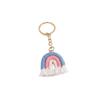Pretty Three Color Rainbow Key Chain Fashion Knitted Rainbow Keychain  Girl
