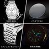Octagonal Analog Quartz Olevs Stylish Stainless Steel Watch with Date Simple Suitable for and Job Large Metal Luminous Perfect As a Men's Watch,