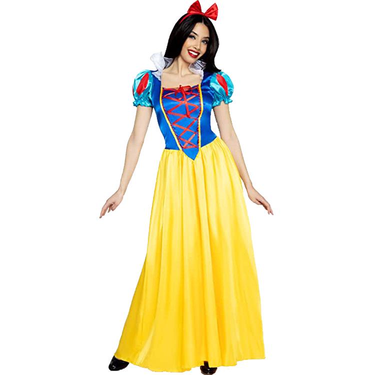Adult Snow White Halloween Princess Dress for Cosplay & Stage Performance