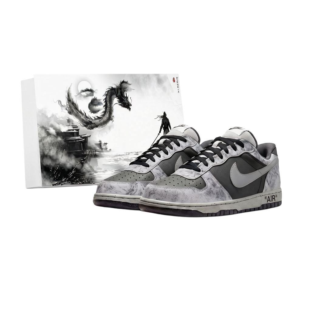 

Nike Big Skateboard Shoes Unisex Low Top Black 355152-106(Team-S-BOX) 40.5