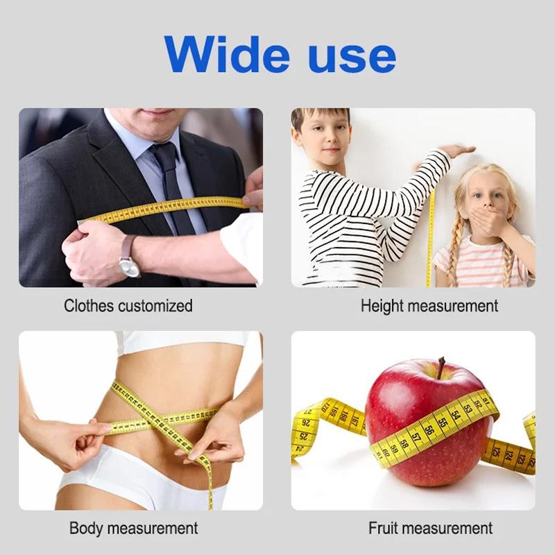 5/10PC 1.5M Soft Sewing Ruler Body Measuring Clothing Ruler Durable Tailor Tape with Metal End Colorful Accurate Tape Kits