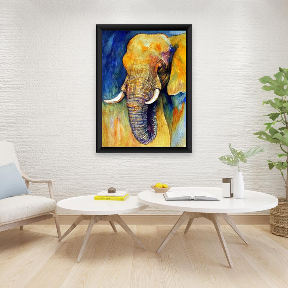 Diy Elephant 5D Diamond Painting Full Round Drill Cross Stitch Animal Diamond Embroidery Rhinestone Home Decor Wall Art Gift