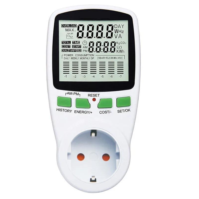 Electronic Energy Meter Measuring Outlet Socket Digital Wattmeter Power Voltage Wattmeter Power
