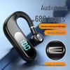 Green Bluetooth Ear-Hook Headset for Drivers - Long Battery Life for Food Delivery and Driving.