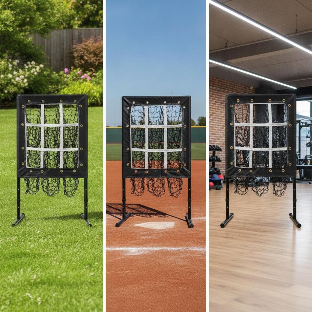9-Hole Pitching Net Stable 9 Hole Impact-Resistant for Backyard