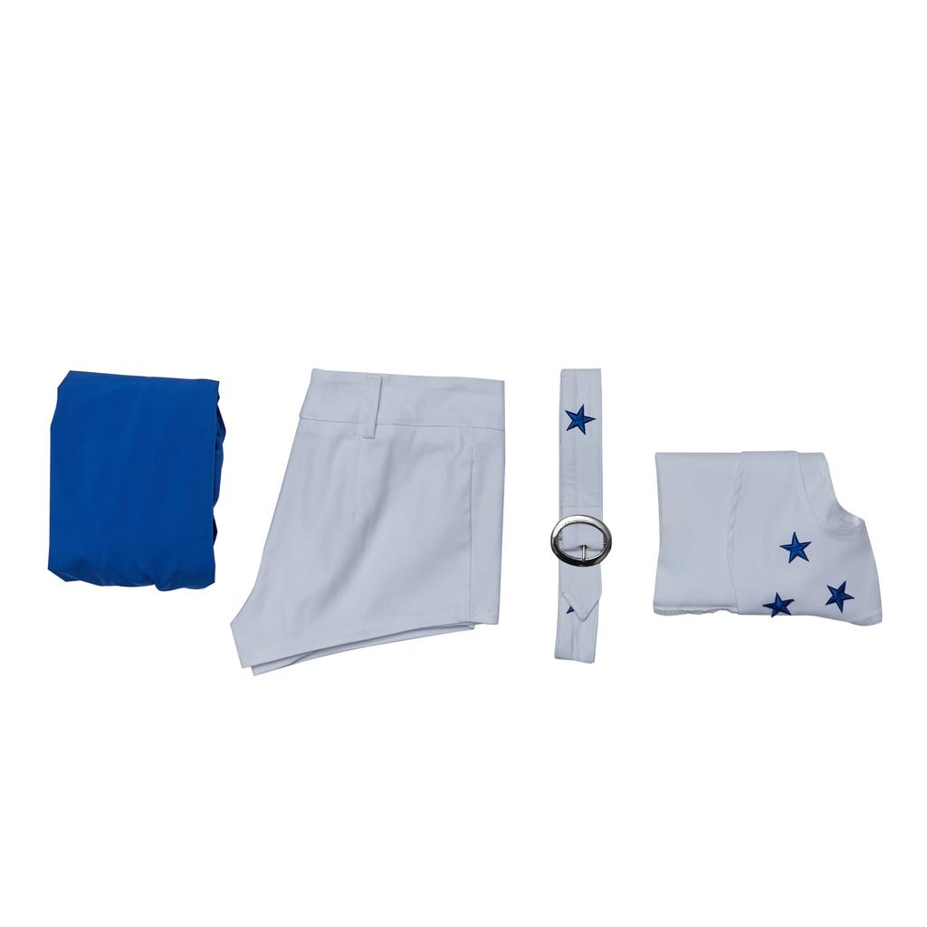 Dames Cowboys Cheerleader Cosplay Kostuum Sexy Sterren Team Voetbal Cheer Sexy Crop Top met Korte Broek Middelbare School Cheerleading S