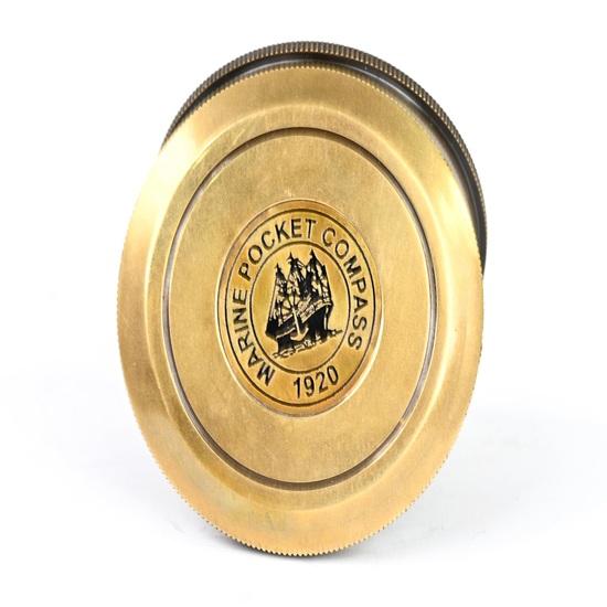 5.08 Cm Compass Replica Brass Pocket Transit Compass Robert Frost Poem Gifting