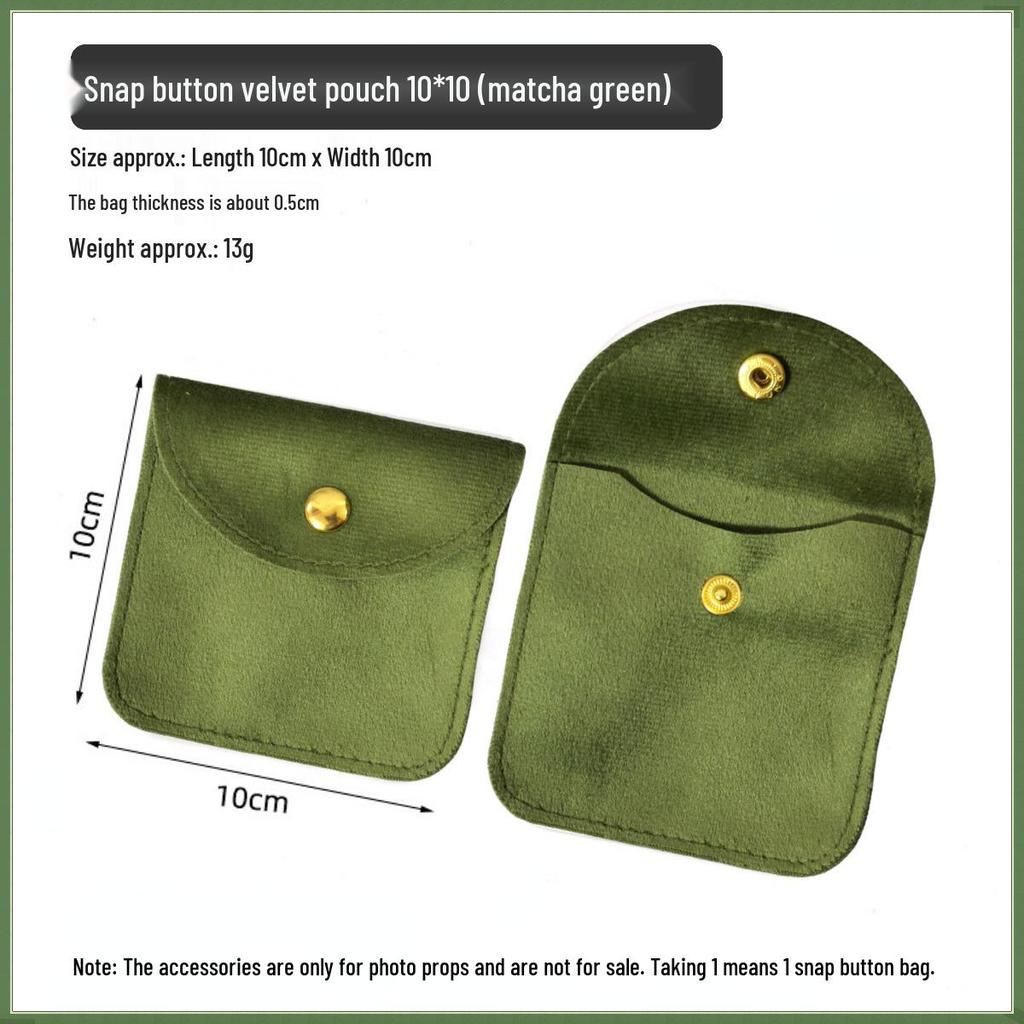 Samt Druckknopf Schmuckbeutel für Ringe & Halsketten - Mini Aufbewahrungsbeutel