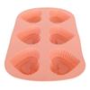 6 Holes Heart Shaped Silicone Mold For Chocolate Cake Jelly Pudding Handmade Soap Mould Candy Making