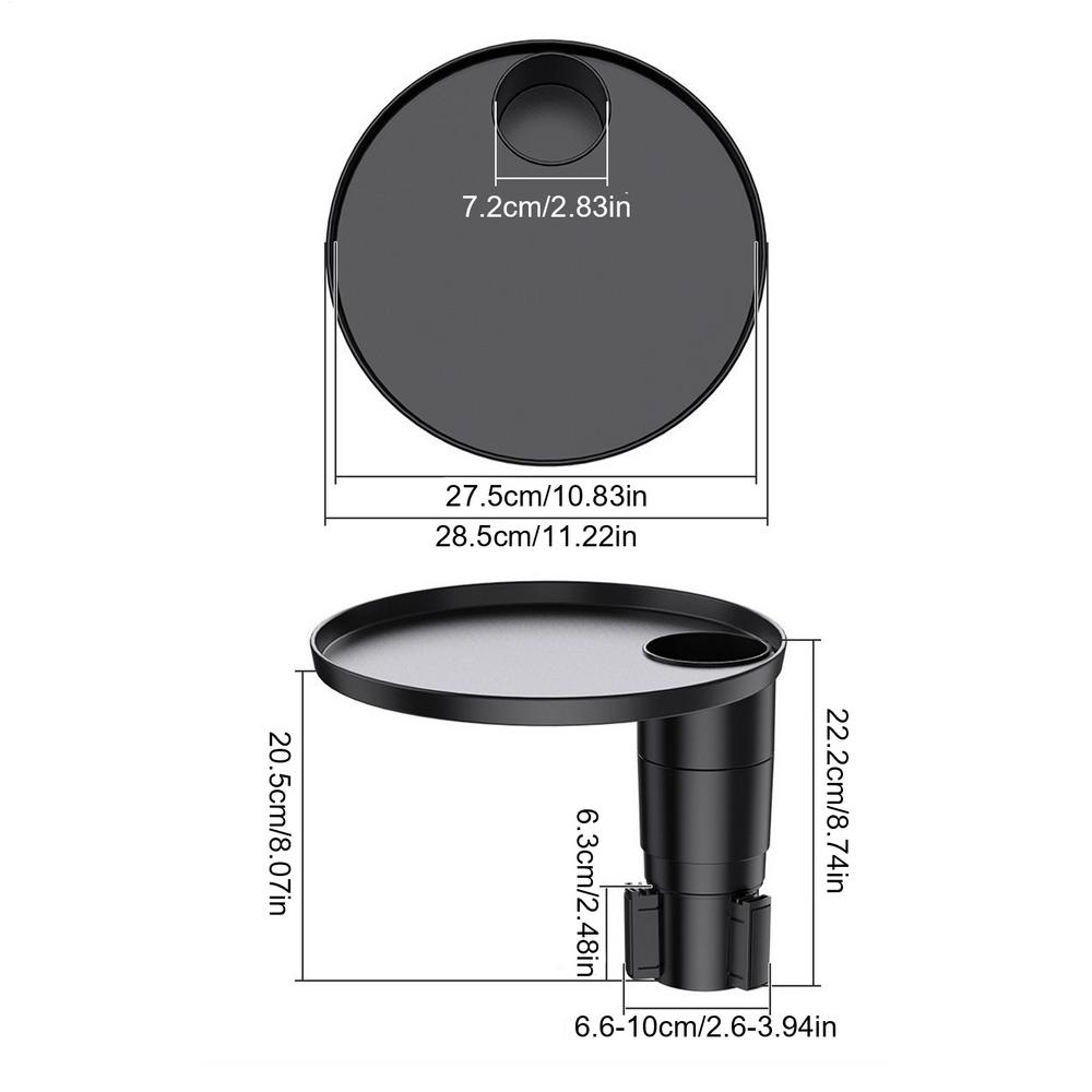 Cup Holder Tray Portable Expandable Adjustable Car Cup Holder Expander With Tray For Travel Long Driving Commuting Vehicle Truck