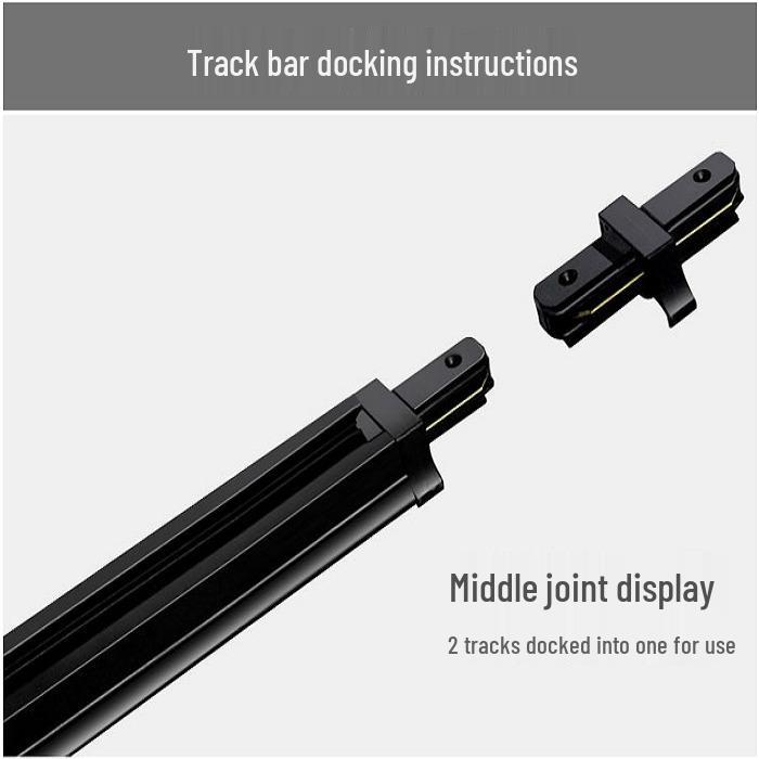 Spotlight Track Lighting: Black/White, 1m, 1.5m, or 2m with Black/White Track Connectors