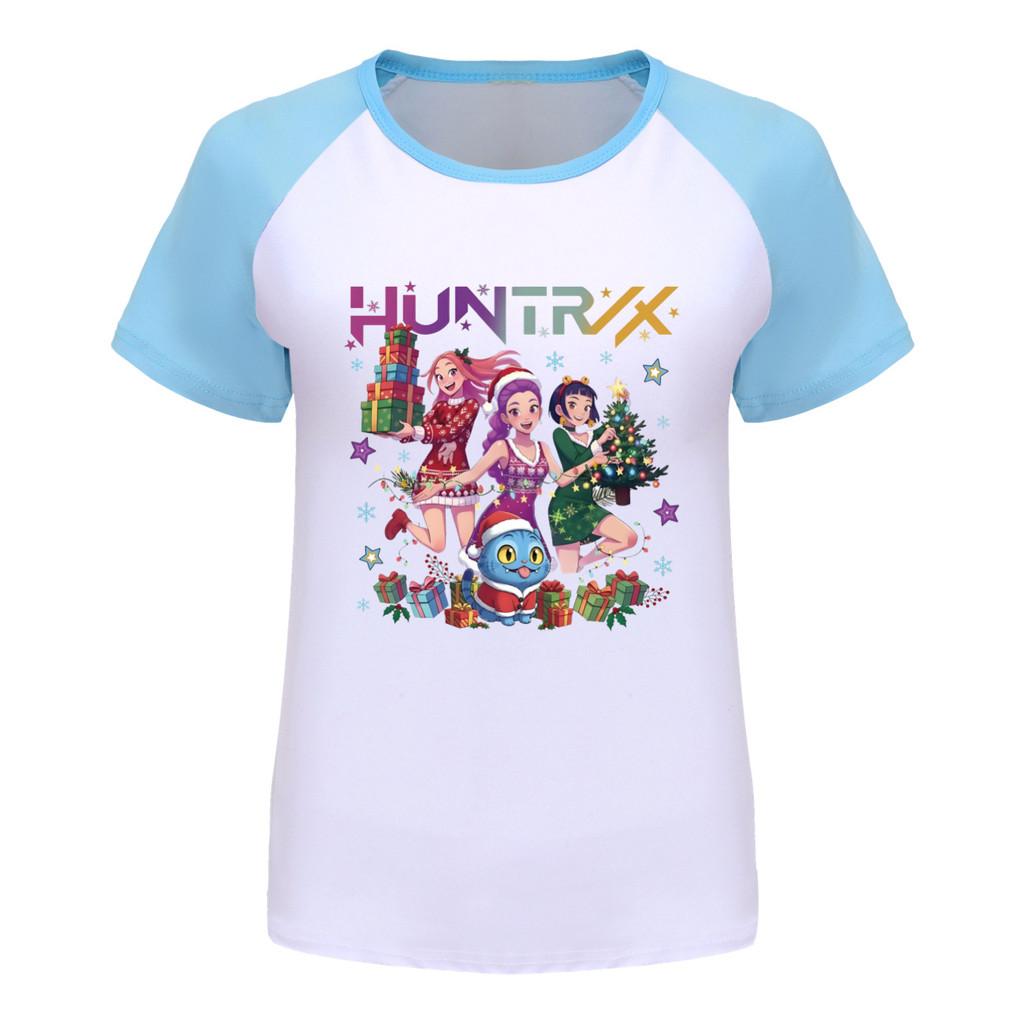 5084 Barn Flickor Jul Nyår Rumi Zoey Mira Tryck Raglan Kortärmad T-shirt