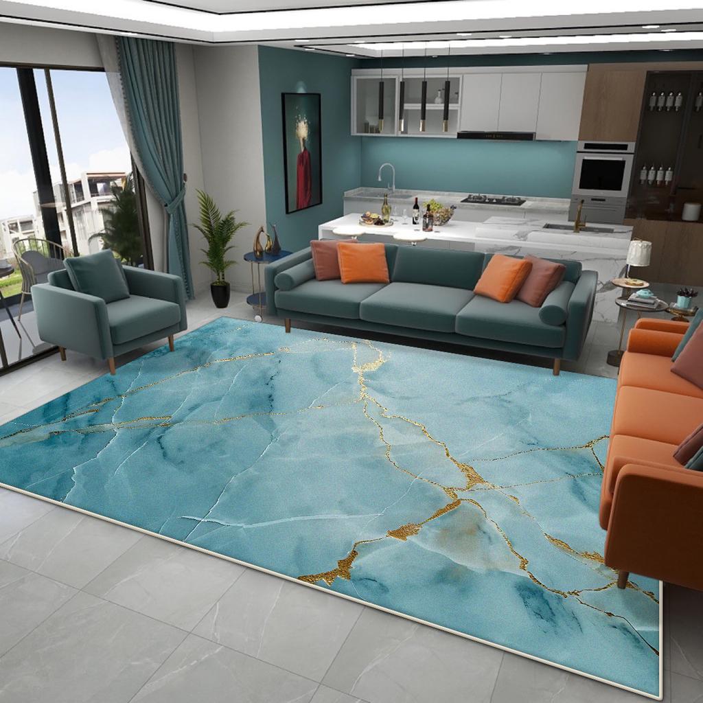 Modern Luxury Large Living Room Carpets Marble Decoration Home Washable Antiskid Rug Easy Clean Plush Bedroom Floor Mat Lounge