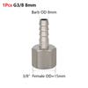 1Pcs 111 Stainless Steel Hose Barb Connector Silver Tone Straight Design Pipe Fitting Connector 6-19mm Barb Sizes