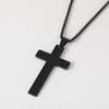 Stainless Steel Pearl Chain Necklace: Simple European & American Style, Cross Design, Ideal as a Festival Gift
