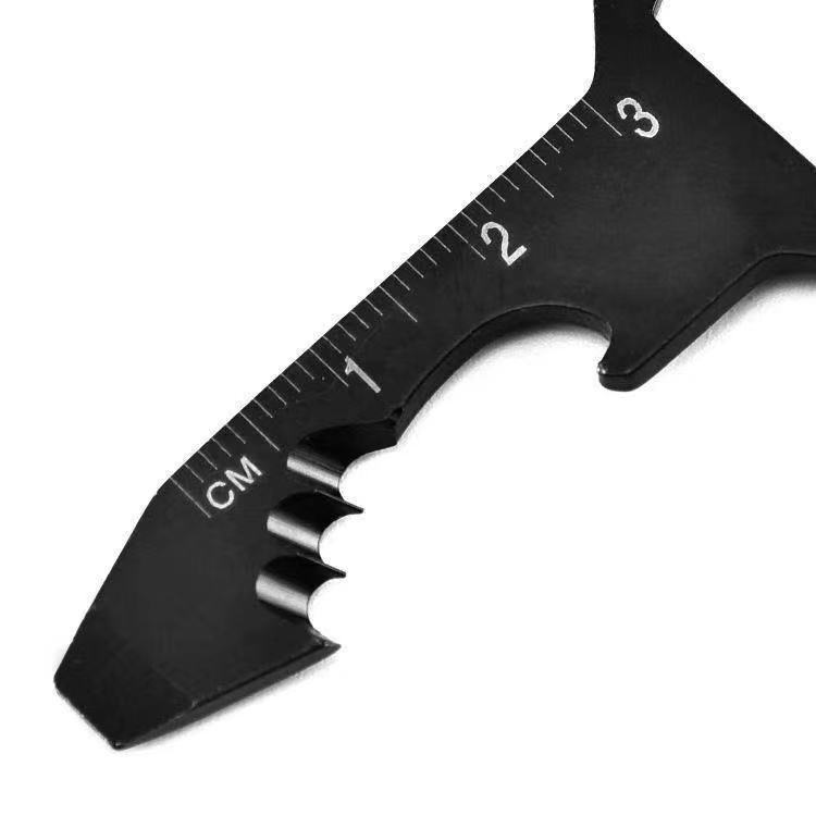 1PC Card Type EDC Tool Card Multifunctional Keychain Bottle Opener Inner Hexagon Pendant Portable Screwdriver Mini Tool