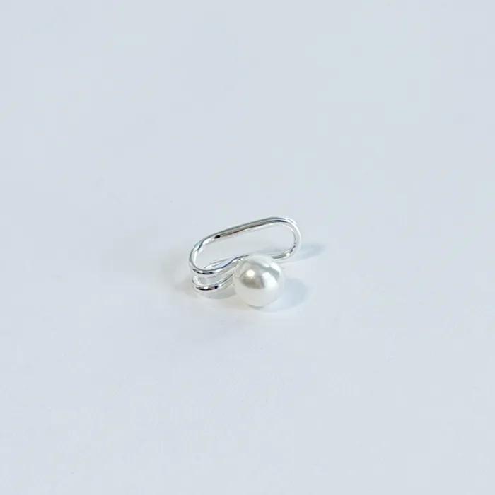 [925 silver] Sway Pearl Ear Cuff
