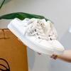 Fashion Sandals With Strap Shoes For Women Outside Slides White Woman Slippers Canvas High Quality 2024 Trend Waterproof Eva Luxury Shoe